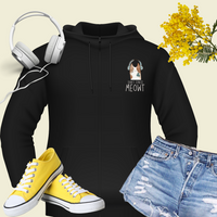 "Don't Stress Meowt"  Unisex Embroidered Hoodie