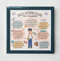 "Daily Affirmations for Teenagers" Boy Poster