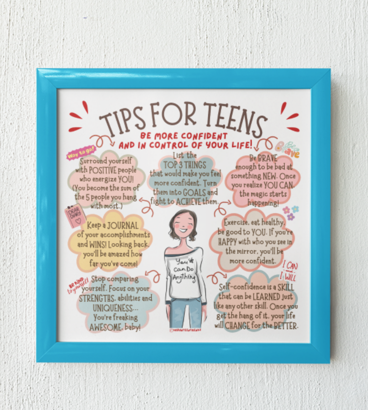 "Tips to Be More Confident" Girls Poster